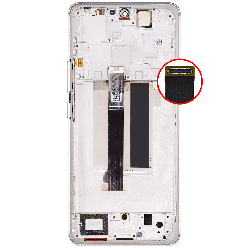 OLED-Display mit Rahmen für Xiaomi Redmi Note 13 Pro Plus (Refurbished) (Weiß)
