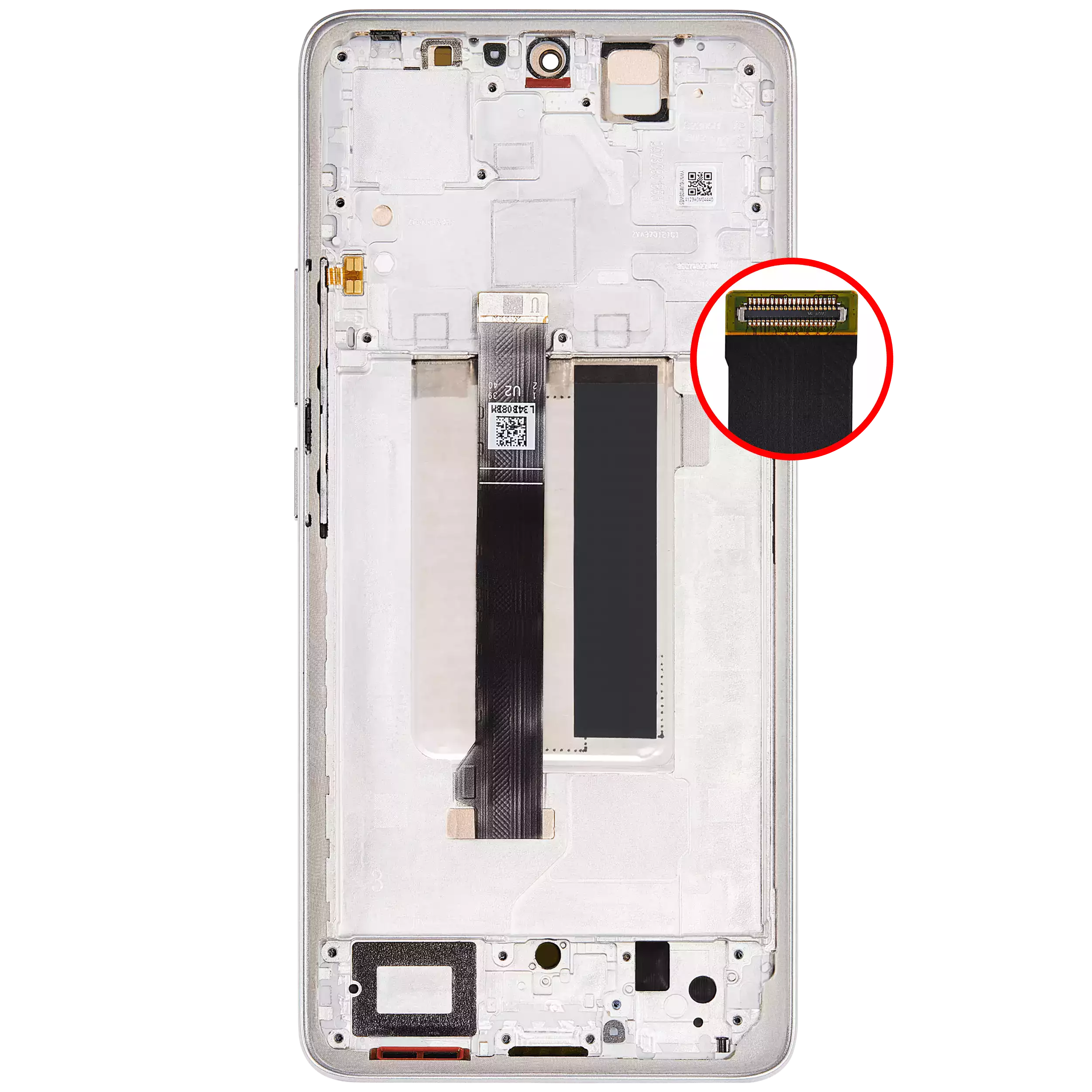 OLED-Display mit Rahmen für Xiaomi Redmi Note 13 Pro Plus (Refurbished) (Weiß)