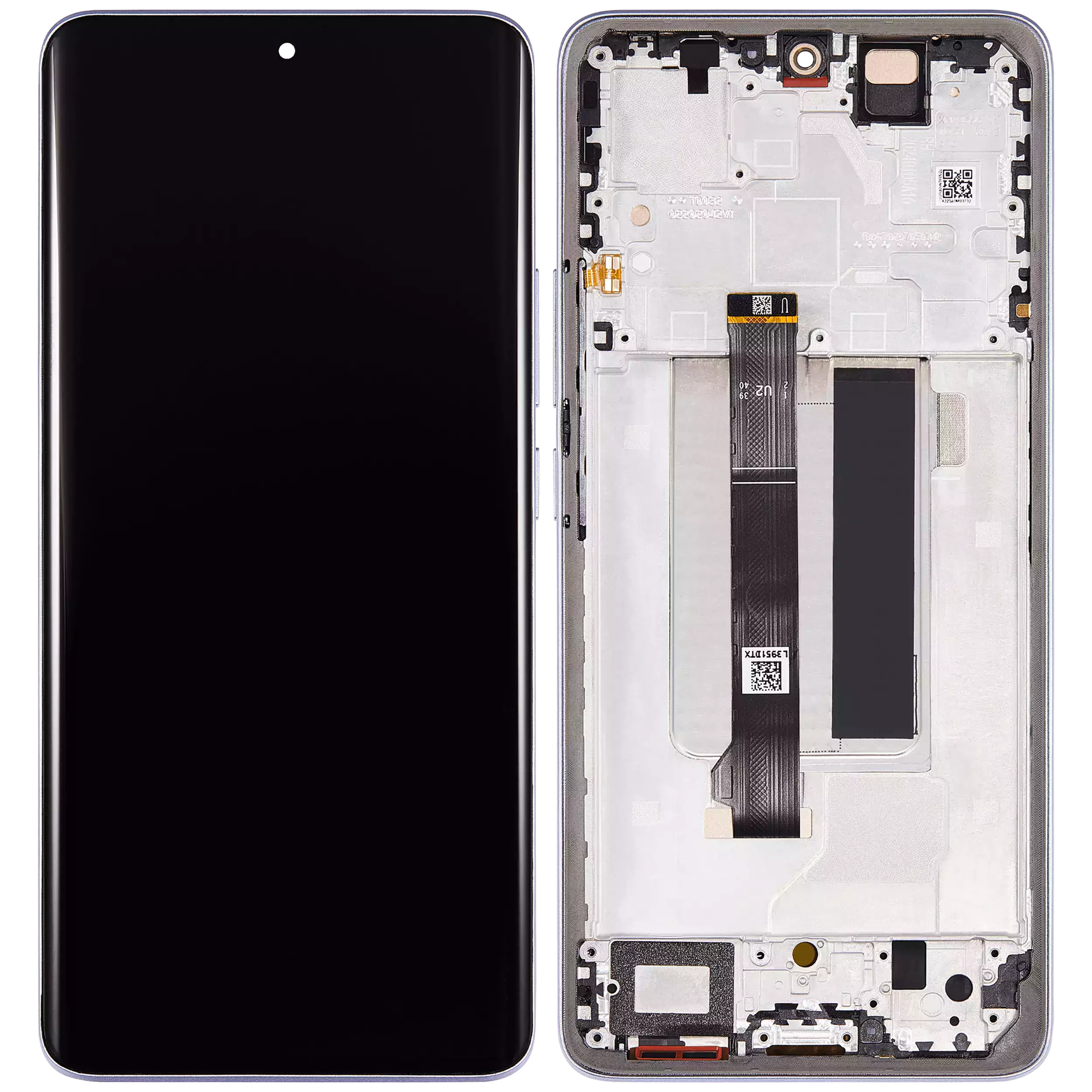 OLED-Display mit Rahmen für Xiaomi Redmi Note 13 Pro Plus (Refurbished) (Lila)