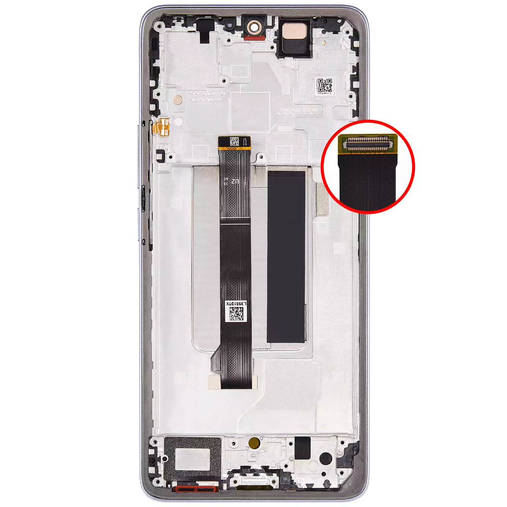 OLED-Display mit Rahmen für Xiaomi Redmi Note 13 Pro Plus (Refurbished) (Lila)