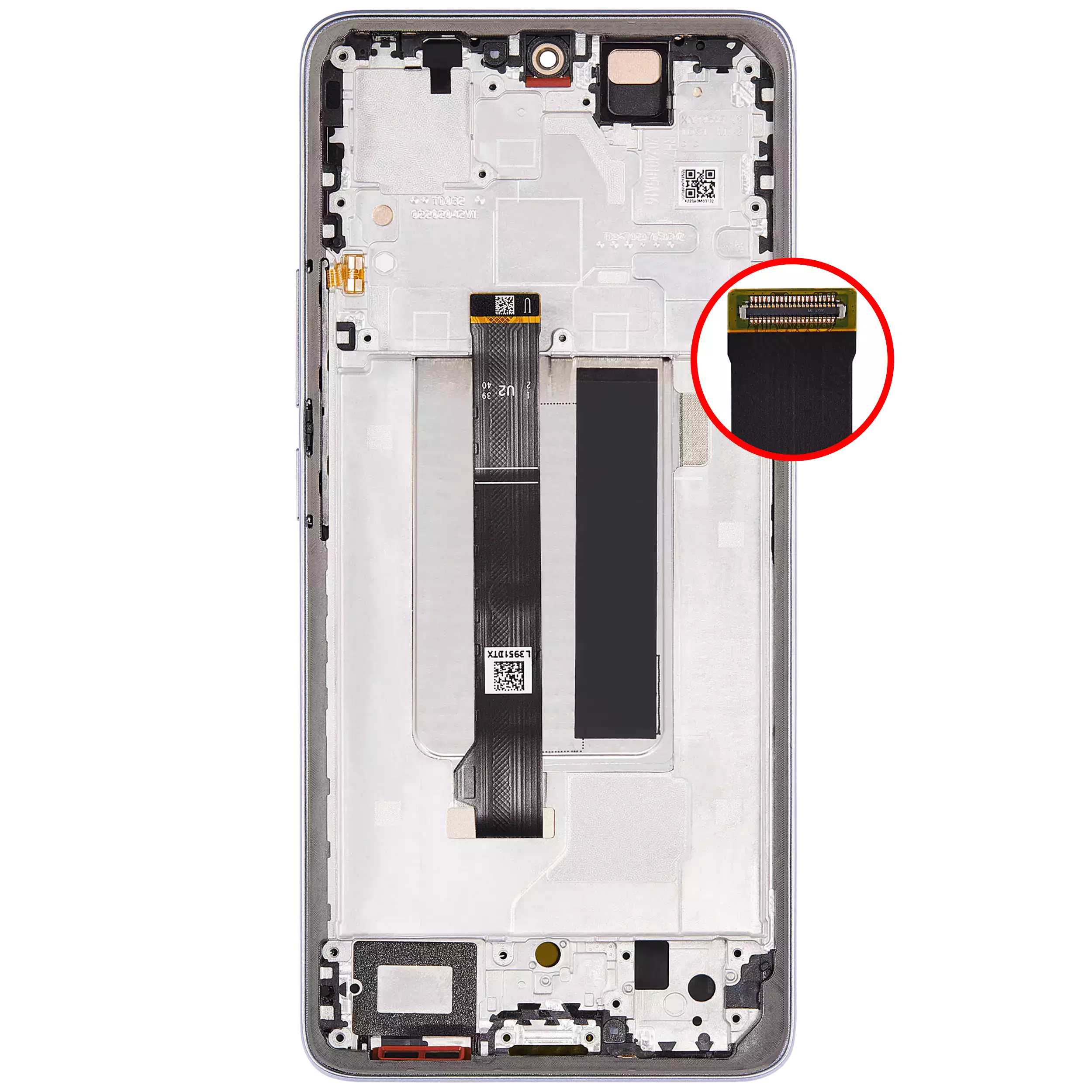 OLED-Display mit Rahmen für Xiaomi Redmi Note 13 Pro Plus (Refurbished) (Lila)