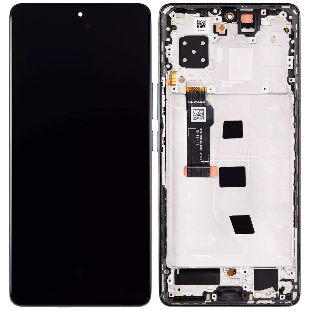 OLED Display with Frame for Honor 80 GT (Refurbished) (Black)