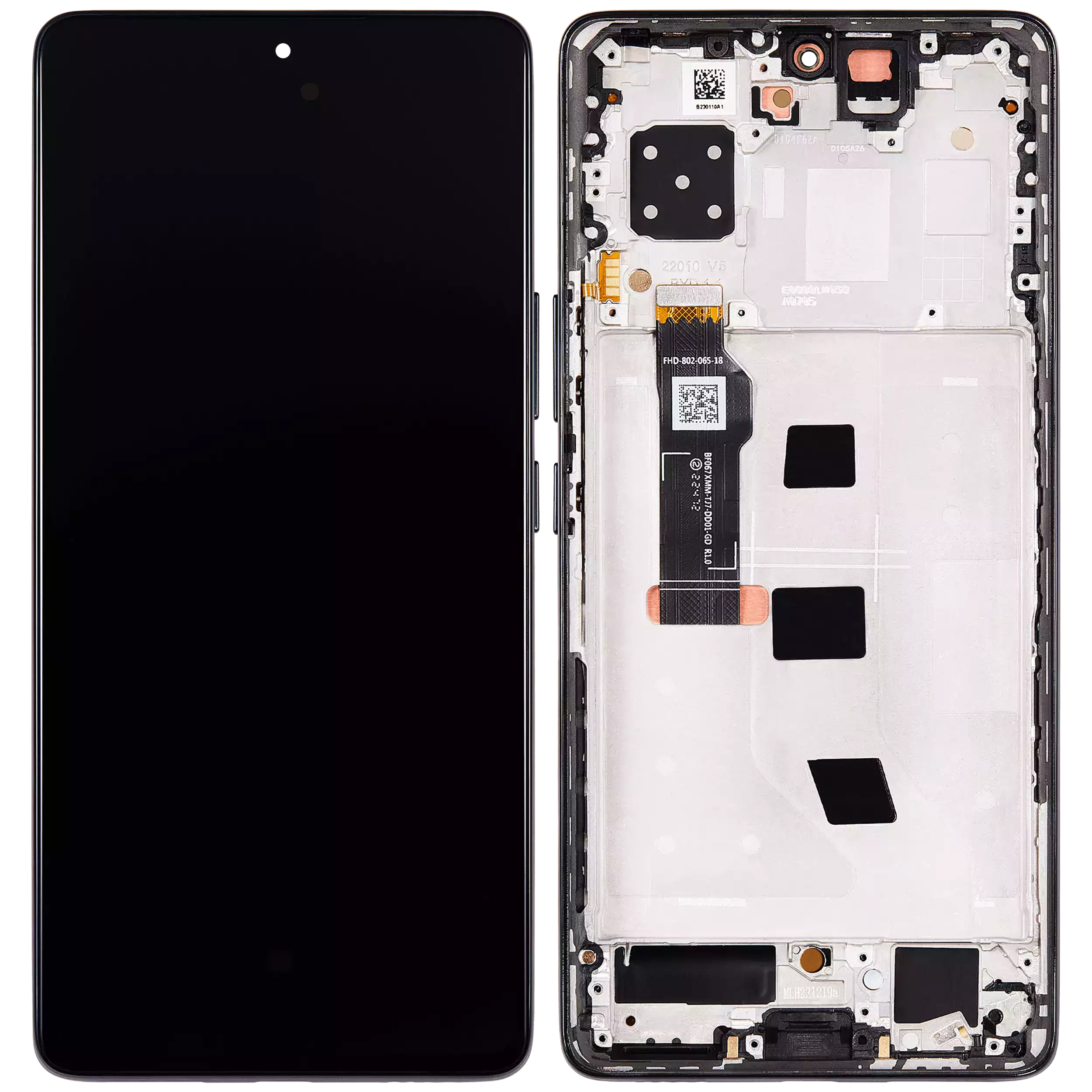 OLED Display with Frame for Honor 80 GT (Refurbished) (Black)