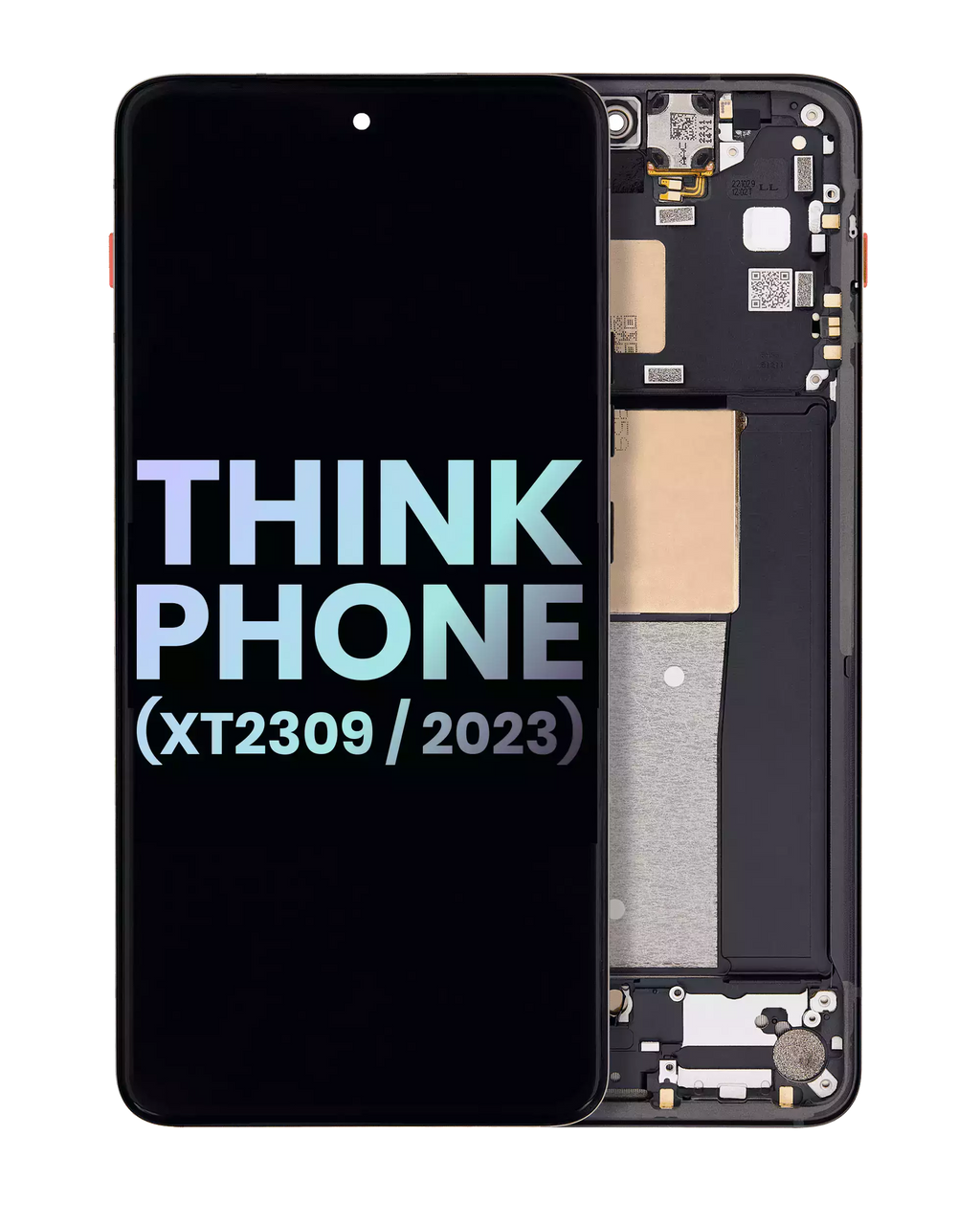 OLED-Display mit Rahmen für Motorola ThinkPhone (OEM) Carbon Black