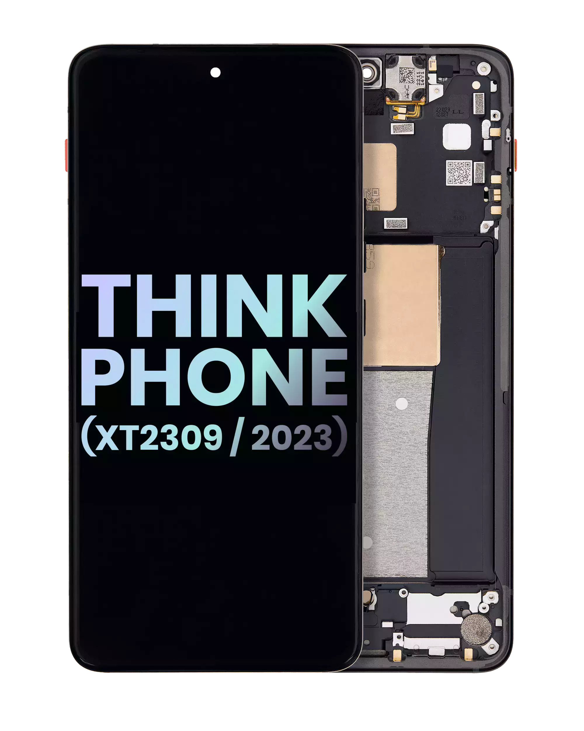 OLED-Display mit Rahmen für Motorola ThinkPhone (OEM) Carbon Black