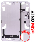 iPhone 14 Midframe/Rahmen mit Kleinteilen, Violett, Aftermarket Plus