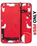 Midframe/Rahmen mit Kleinteilen für iPhone 14, Aftermarket Plus, Rot