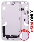 Midframe/Frame with Small Parts for iPhone 14 Plus (US Version) (Aftermarket Plus) (Purple)