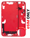 Midframe/Rahmen m. Kleinteilen für iPhone 14 Plus Rot Aftermarket Plus