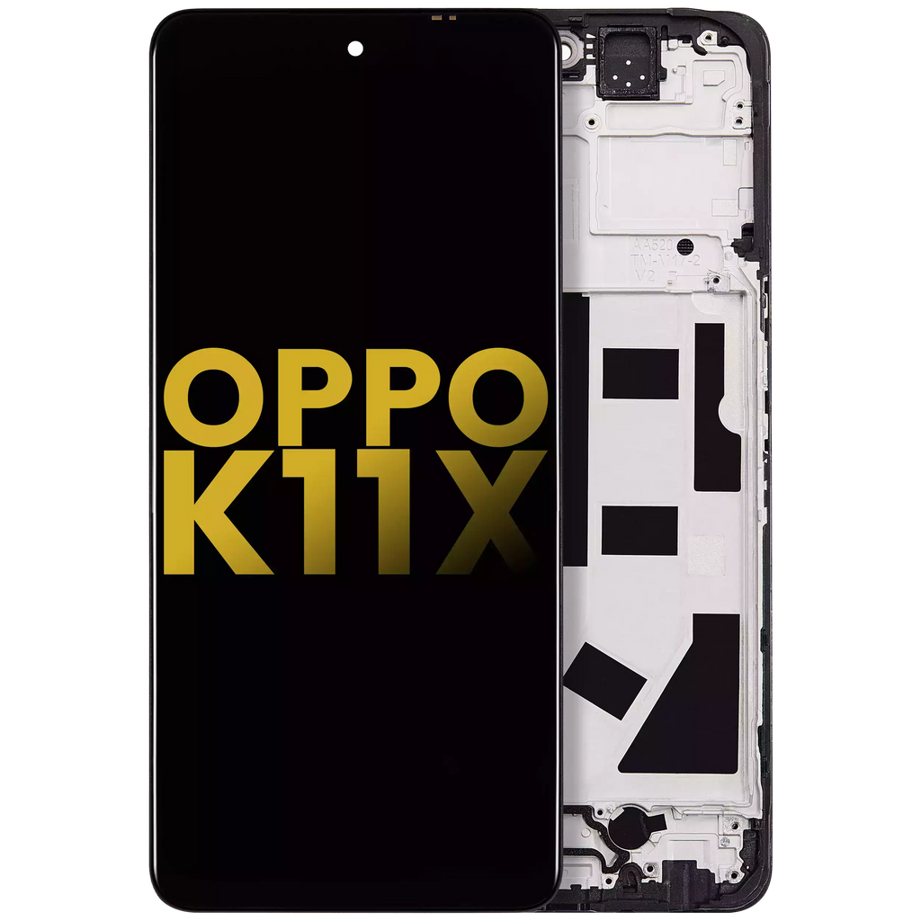 LCD-Display mit Rahmen für OPPO K11X (Refurbished) (Alle Farben)