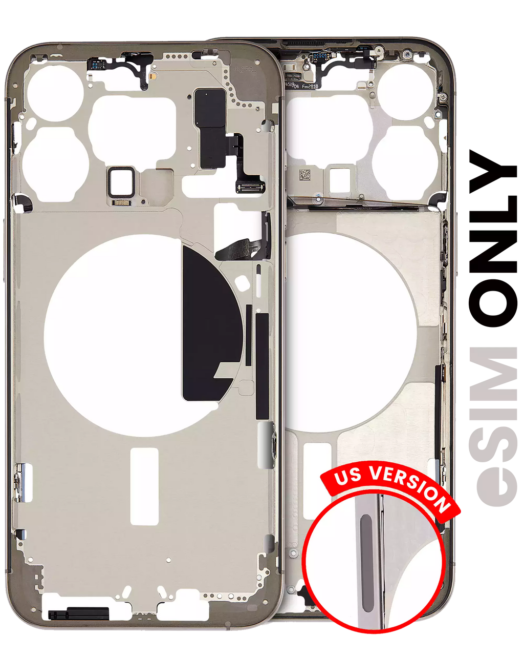 Original Apple-Ausbau C gebraucht – iPhone 15 Pro Max US Version Rahmen Natur
