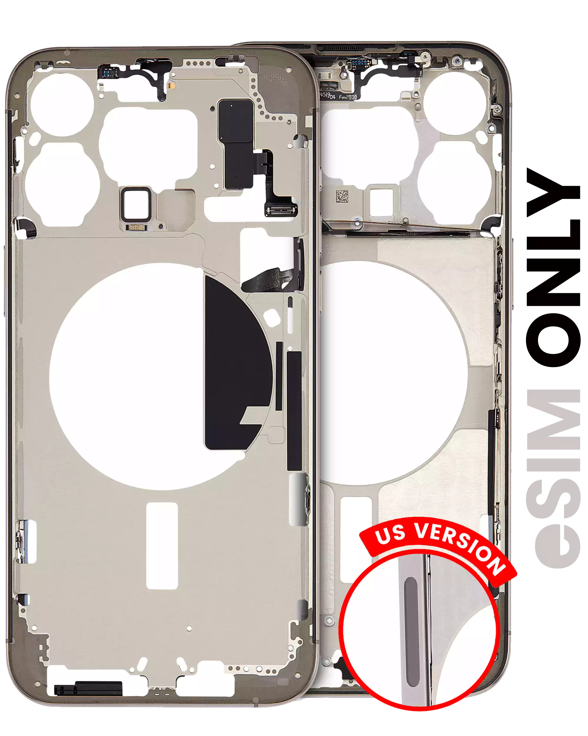 Original Apple-Ausbau C gebraucht – iPhone 15 Pro Max US Version Rahmen Natur