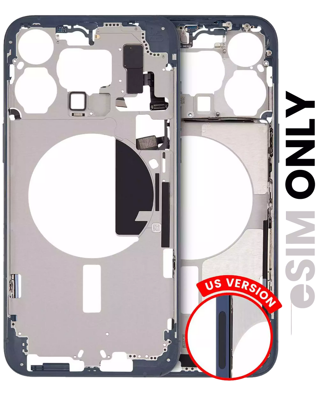 Original Apple-Ausbau C gebraucht – iPhone 15 Pro Max US Version Rahmen Blau