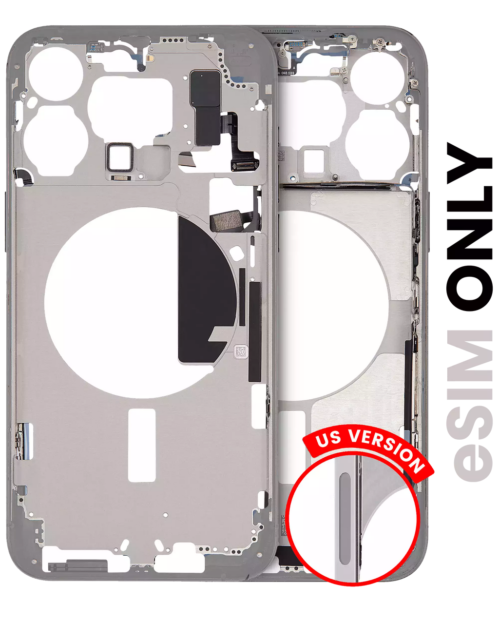 Original Apple-Ausbau C gebraucht – iPhone 15 Pro Max US Version Rahmen Weiß