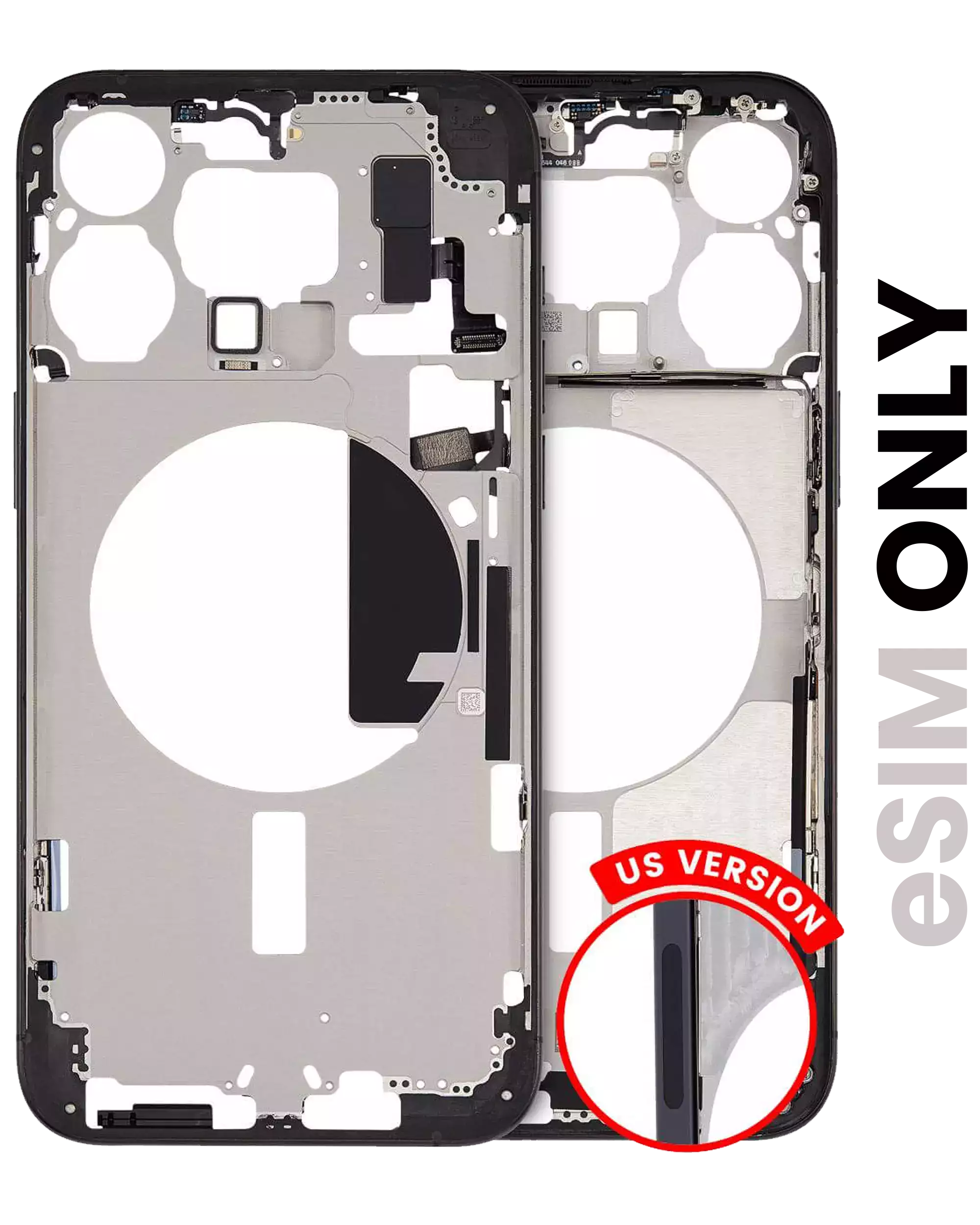 Midframe/Rahmen iPhone 15 Pro Max Schwarz Titanium OEM Pull B