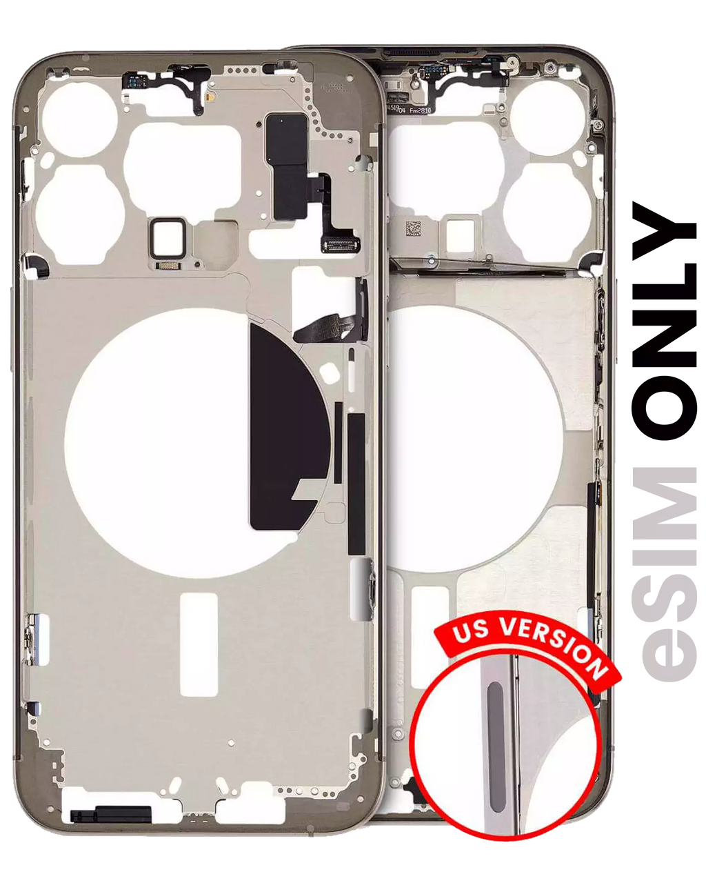 Original Apple-Ausbau A gebraucht – iPhone 15 Pro Max US Version Rahmen Natur