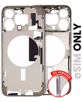Midframe/Frame with Small Parts for iPhone 15 Pro Max (US Version) (Used OEM Pull, Grade A) (Natural Titanium)