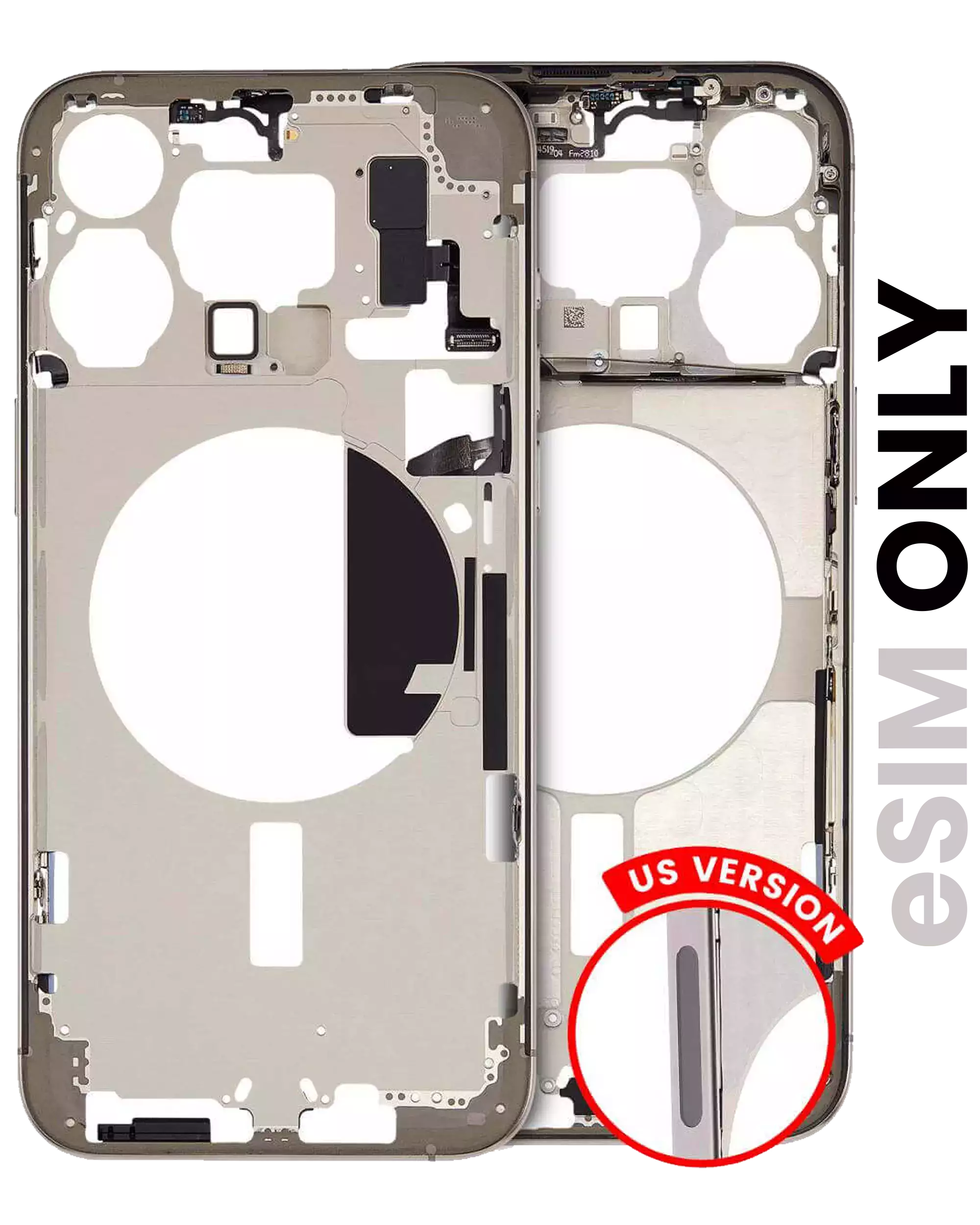 Original Apple-Ausbau A gebraucht – iPhone 15 Pro Max US Version Rahmen Natur
