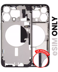 Midframe/Frame with Small Parts for iPhone 15 Pro Max (US Version) (Used OEM Pull, Grade A) (Black Titanium)