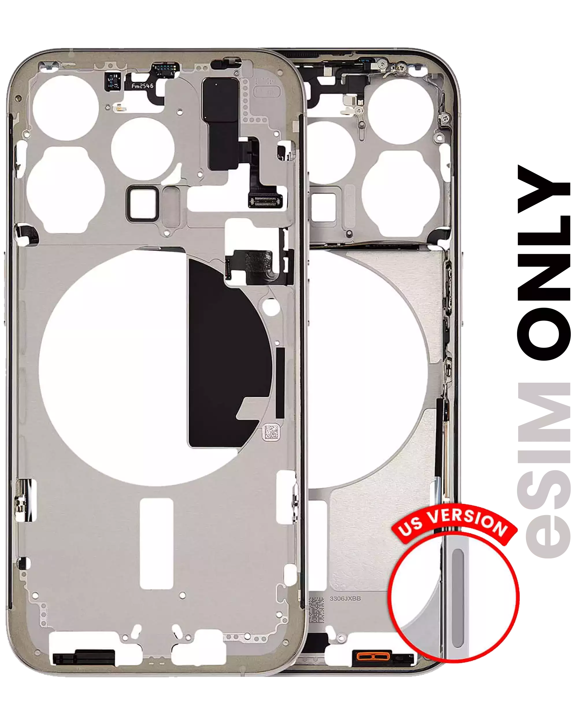 Original Apple-Ausbau A gebraucht – iPhone 15 Pro US Version Rahmen Natur
