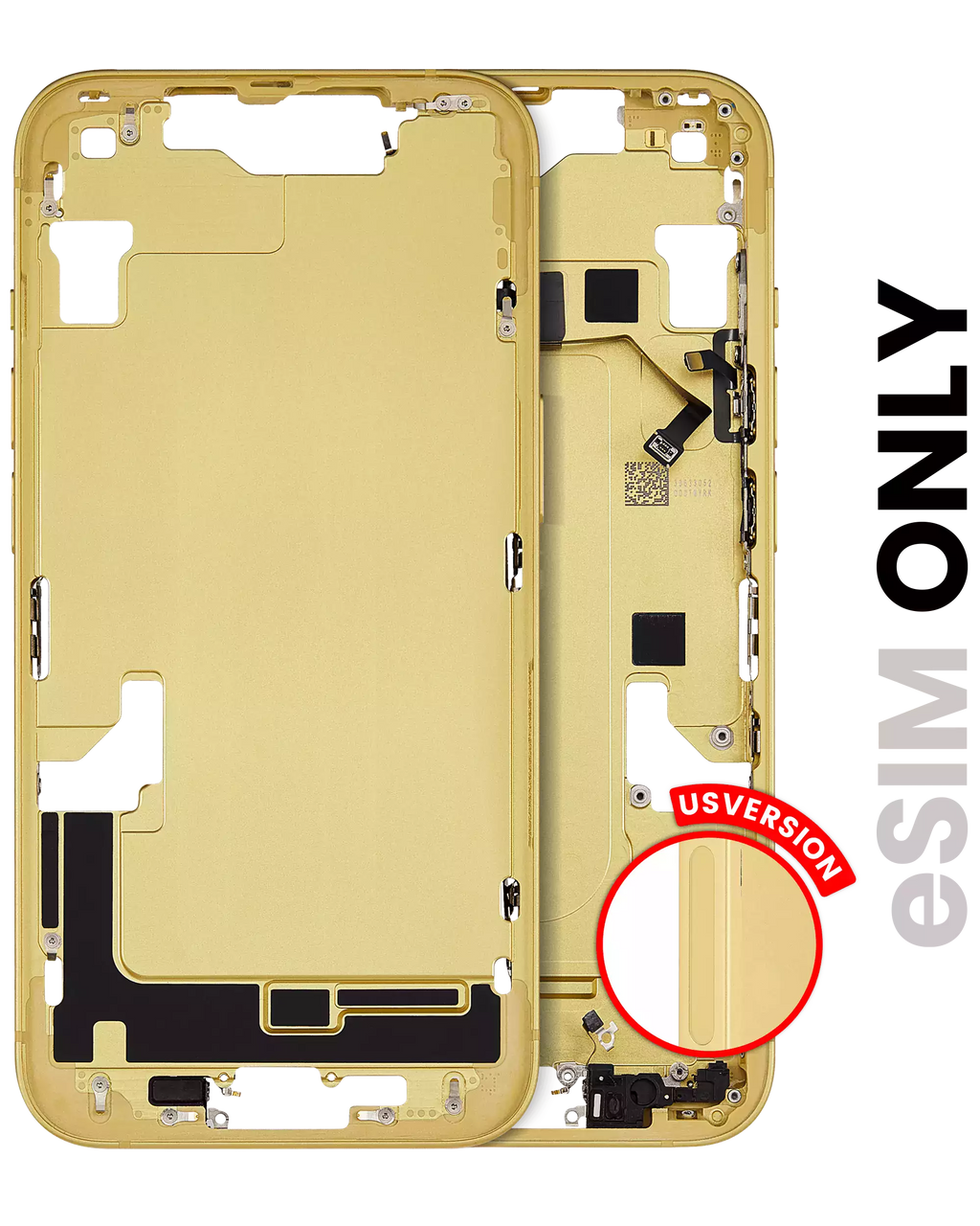 Original Apple-Ausbau B gebraucht – iPhone 14 US Version Rahmen Gelb