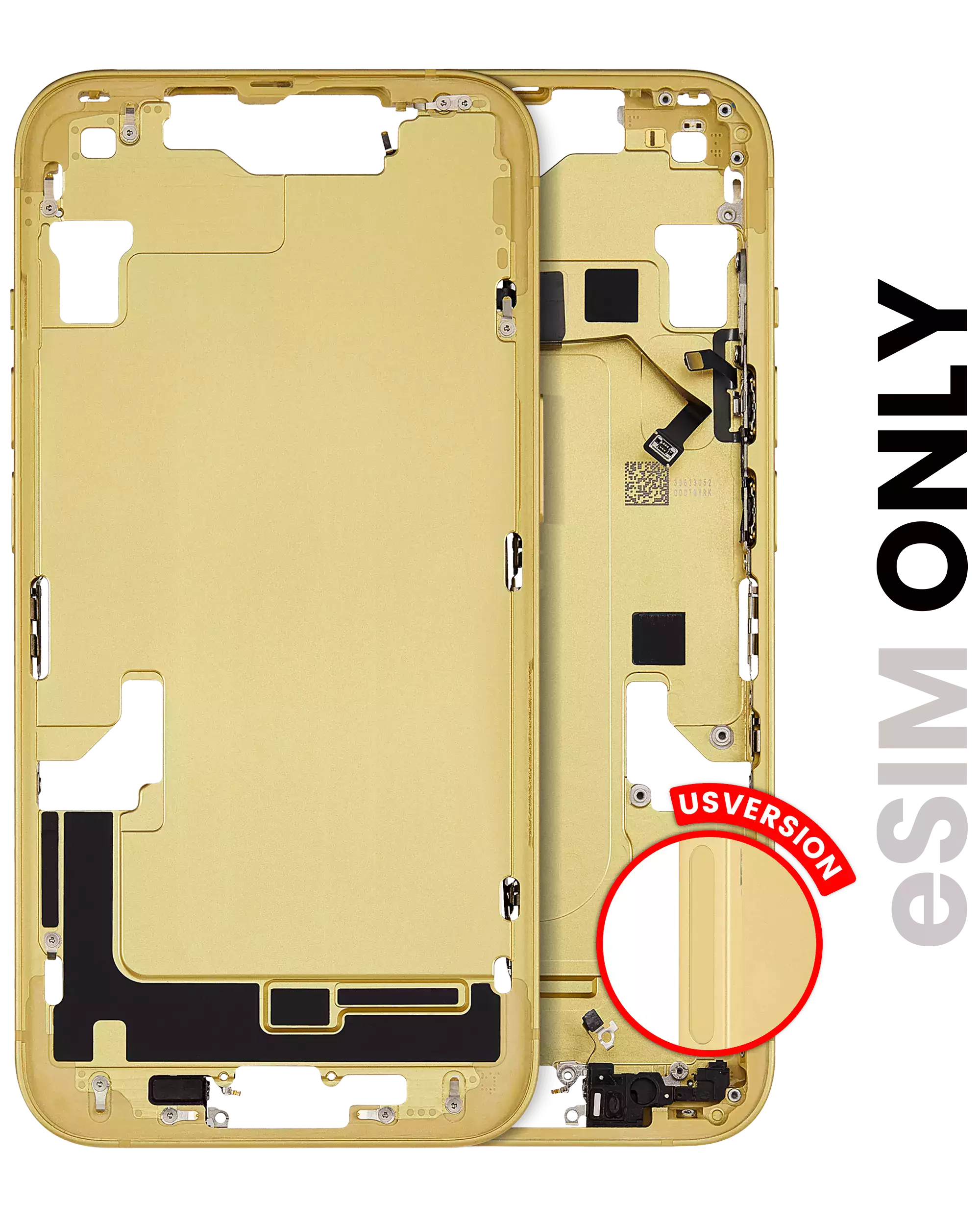 Original Apple-Ausbau B gebraucht – iPhone 14 US Version Rahmen Gelb