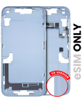 Midframe/Rahmen mit Kleinteilen für iPhone 14 Plus Blau OEM Pull C