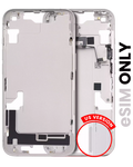 Apple iPhone 14 Midframe/Rahmen mit Kleinteilen - Starlight (OEM Ausbau B)