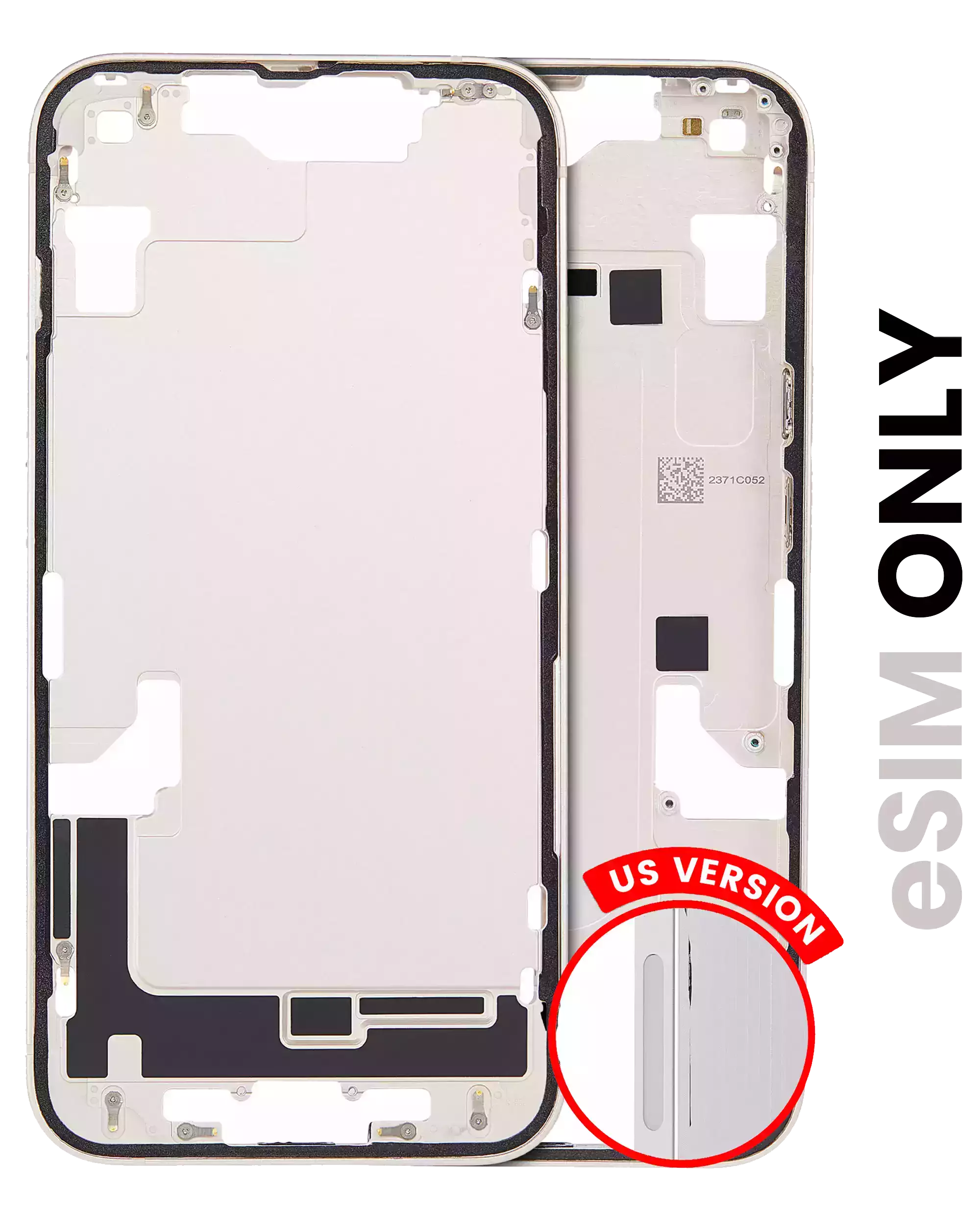 Backcover/Rahmen m. Kleinteilen iPhone 14 US (Qualität C) Starlight