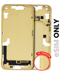 Mittelrahmen mit Kleinteilen für iPhone 14 Plus (US-Version) - Original OEM (gebraucht, Grad A) - Gelb