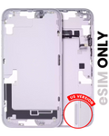 Midframe/Frame with small parts for iPhone 14 Plus (US Version) (used OEM pull, C Quality) (Purple)