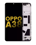 LCD-Komplettdisplay mit Rahmen für OPPO A38 (Generalüberholt) (Alle Farben)