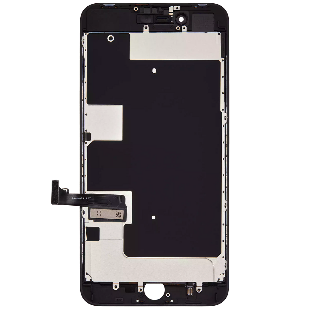 LCD-Display mit Stahlplatte für iPhone 8 Plus (Aftermarket) (Schwarz)
