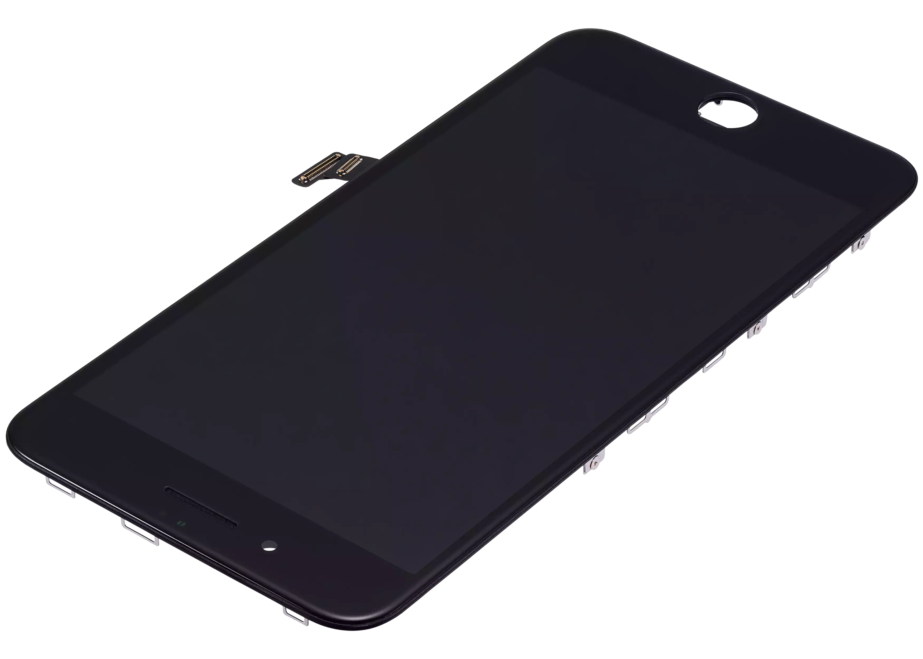 LCD-Display mit Stahlplatte für iPhone 8 Plus (Aftermarket) (Schwarz)