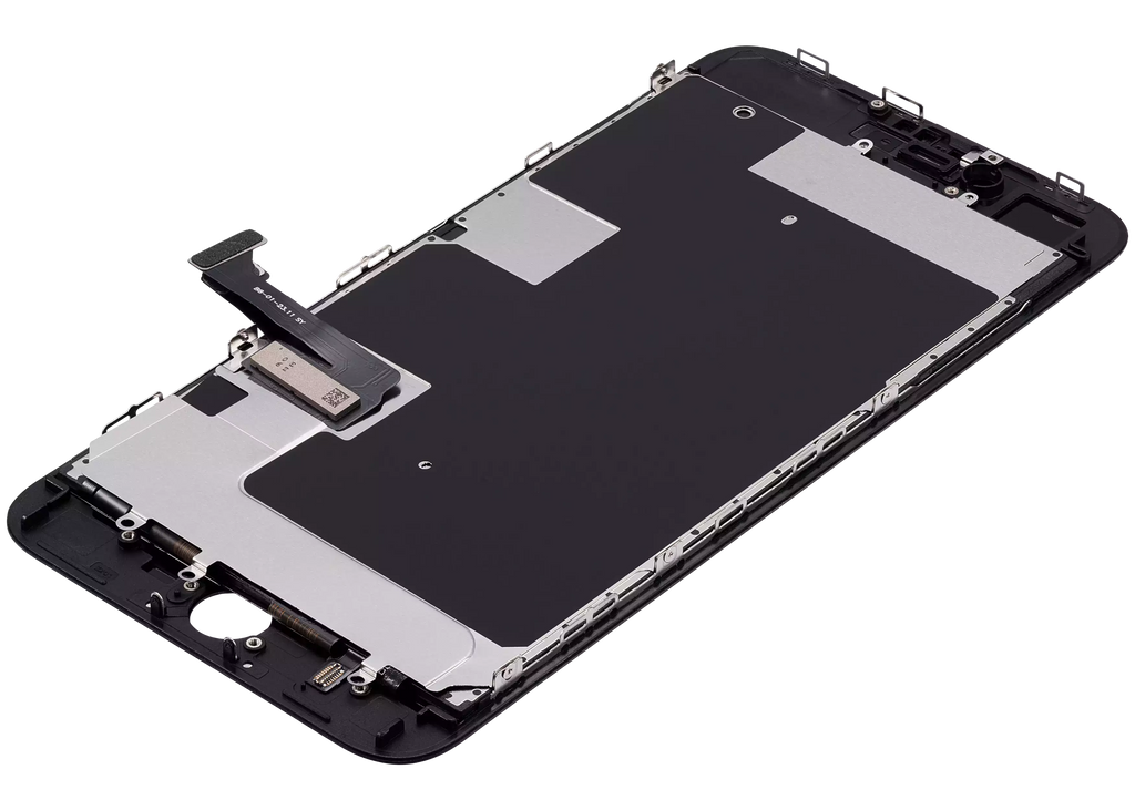 LCD-Display mit Stahlplatte für iPhone 8 Plus (Aftermarket) (Schwarz)