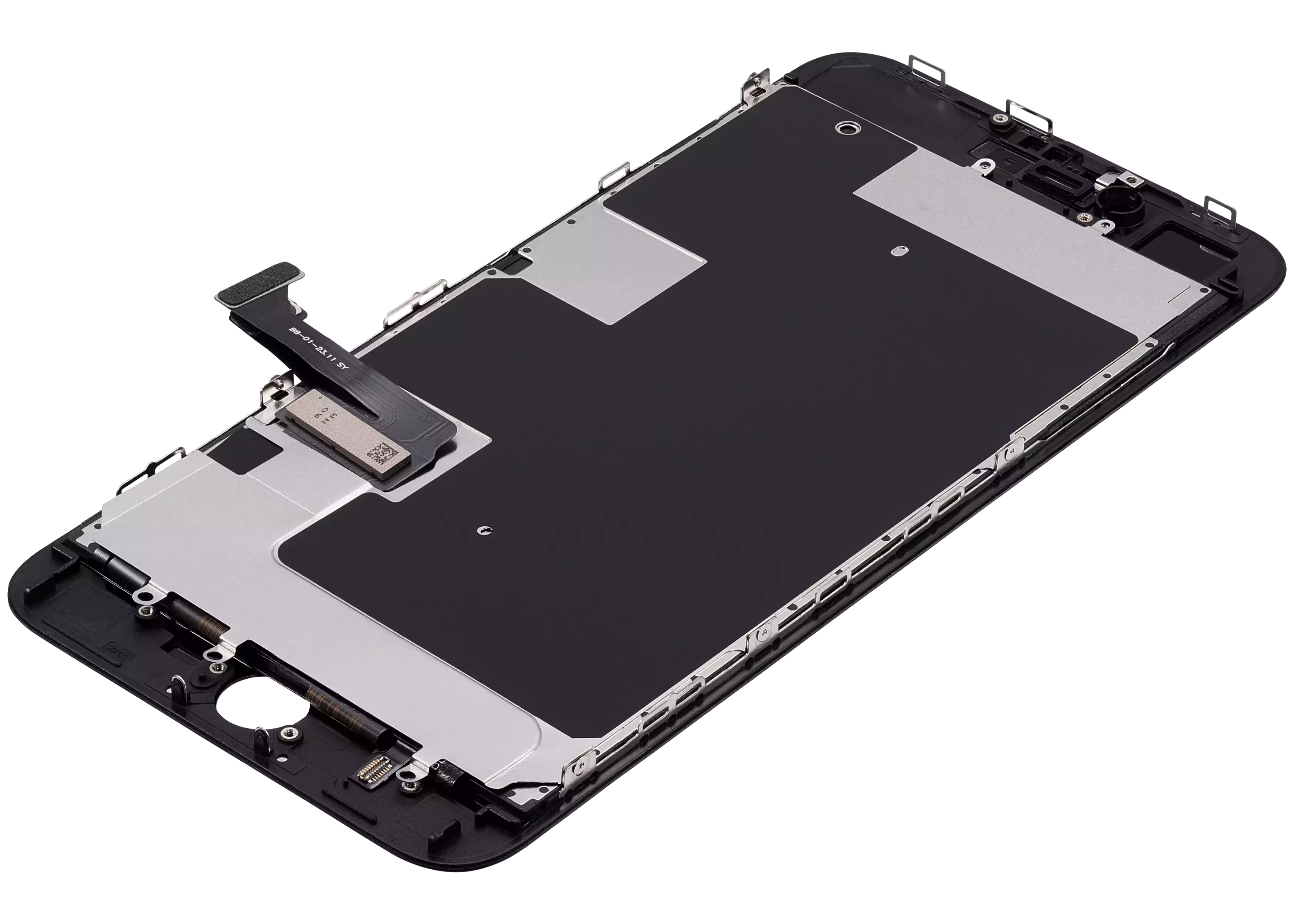 LCD-Display mit Stahlplatte für iPhone 8 Plus (Aftermarket) (Schwarz)
