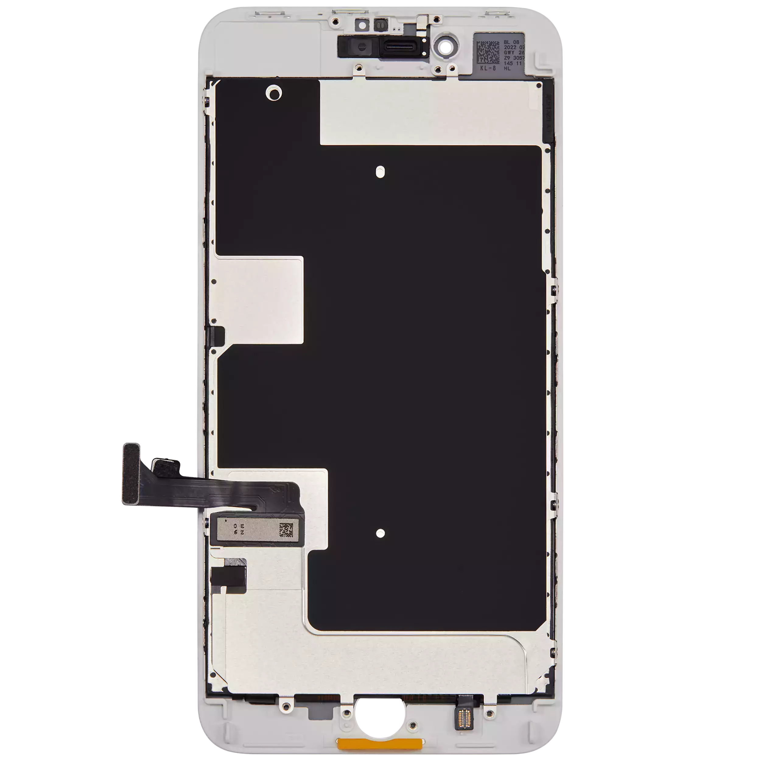 LCD-Modul mit Stahlplatte für iPhone 8 Plus (Aftermarket) (Weiß)