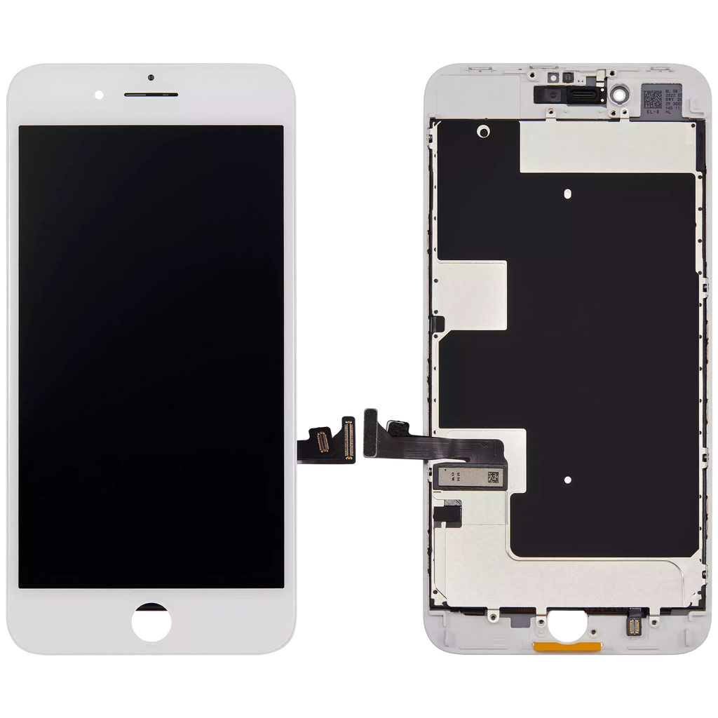 LCD-Modul mit Stahlplatte für iPhone 8 Plus (Aftermarket) (Weiß)