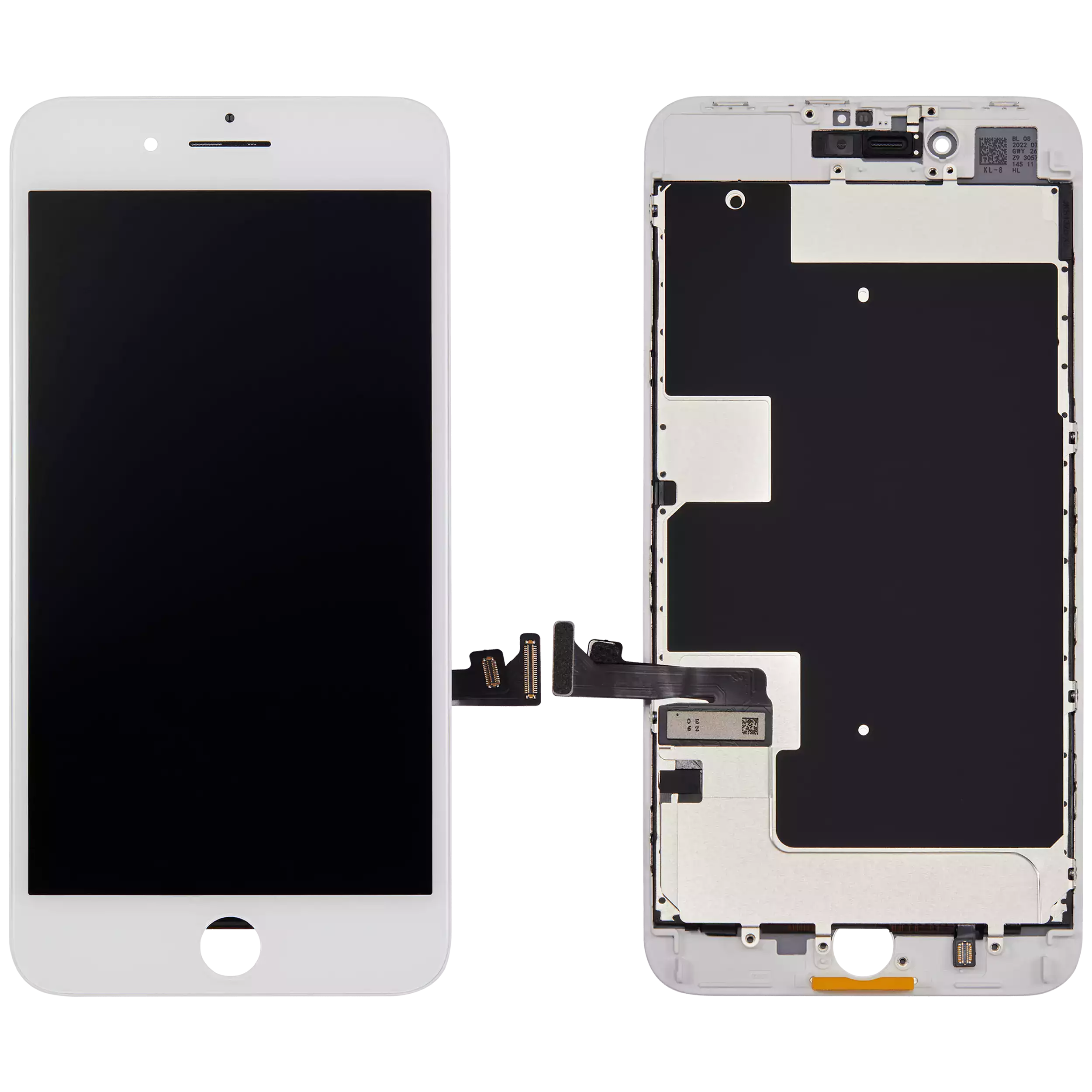 LCD-Modul mit Stahlplatte für iPhone 8 Plus (Aftermarket) (Weiß)