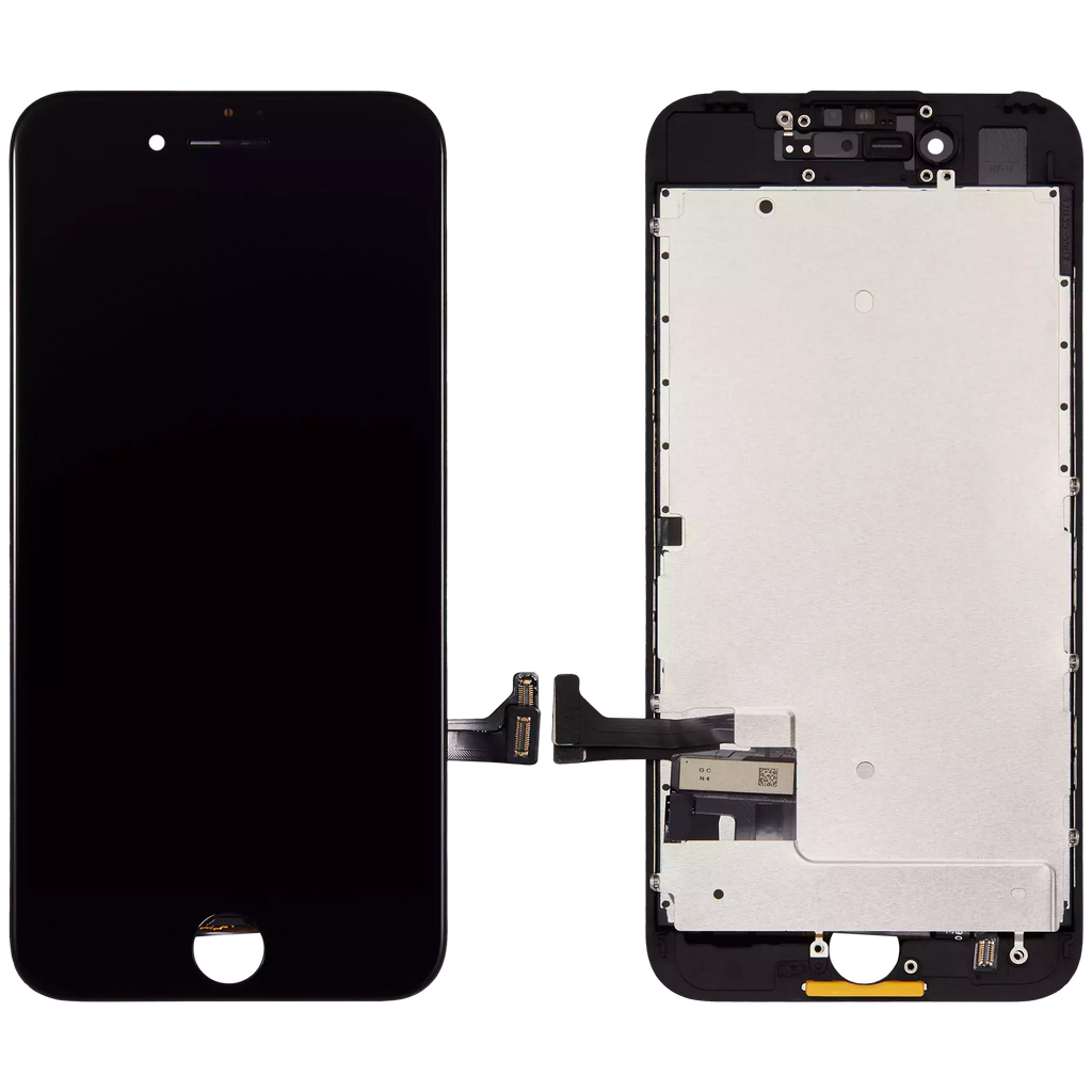 LCD Display with Steel Plate for iPhone 7 (Aftermarket) (Black)