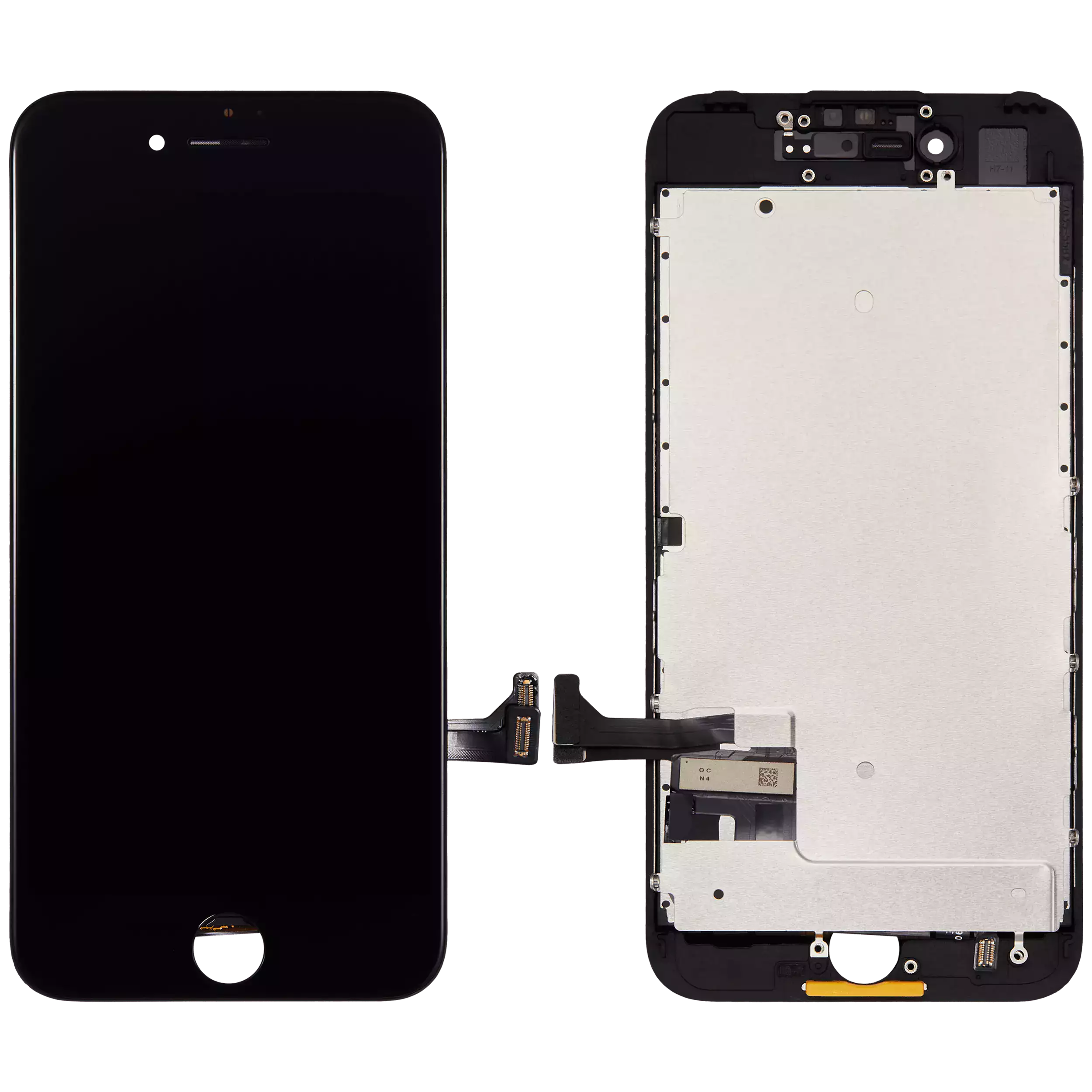 LCD Display with Steel Plate for iPhone 7 (Aftermarket) (Black)