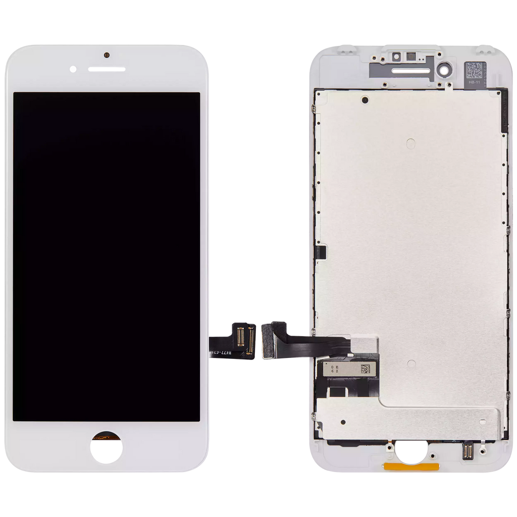 LCD-Display mit Stahlplatte für iPhone 7 (Aftermarket) (Weiß)