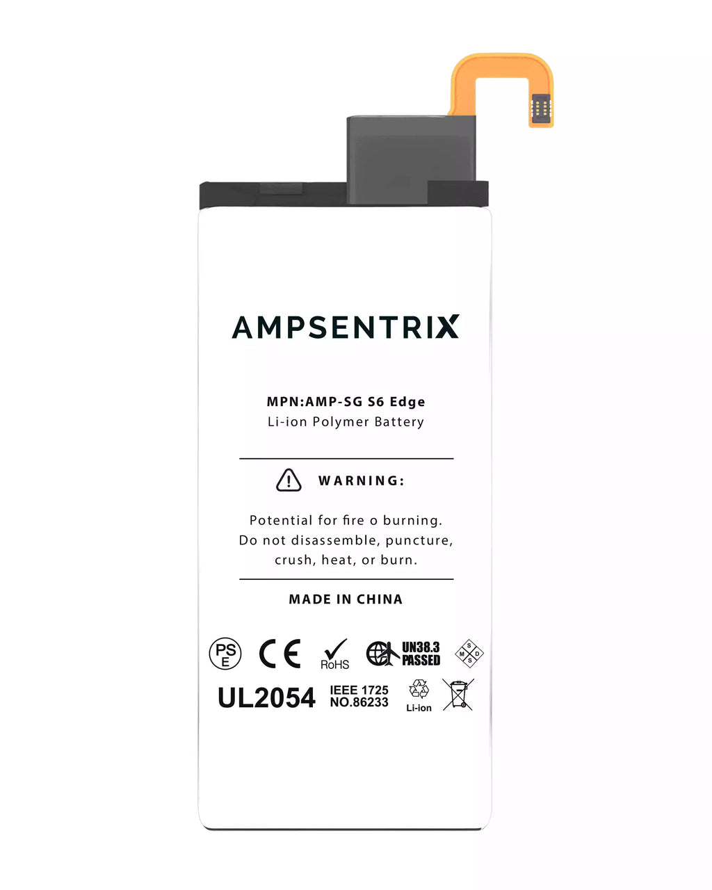 Replacement battery for Samsung Galaxy S6 Edge (AmpSentrix Pro)