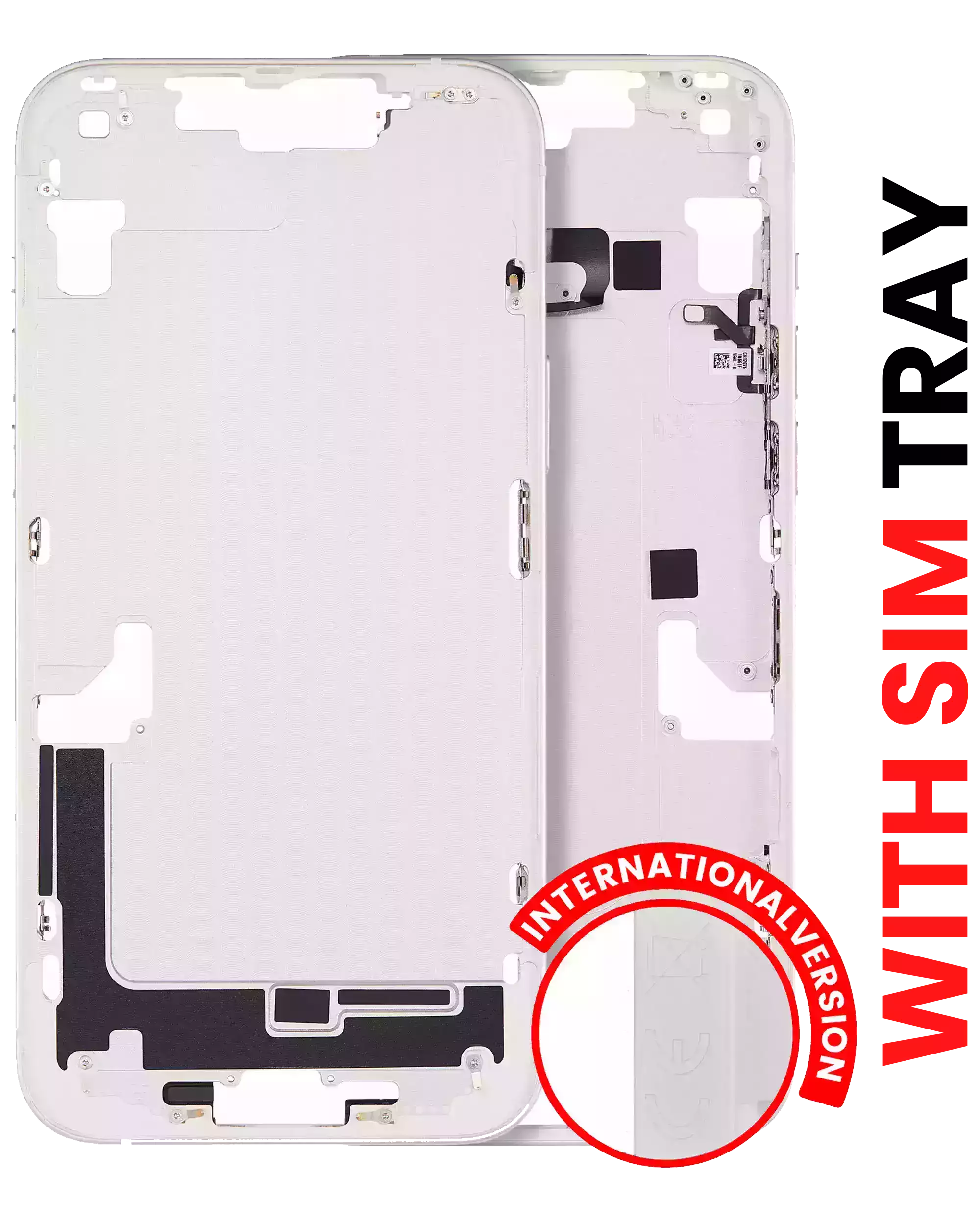 iPhone 14 Plus Midframe/Rahmen mit Kleinteilen Starlight Aftermarket Plus