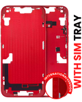 Midframe/Rahmen mit Kleinteilen für iPhone 14 Plus Rot Aftermarket Plus