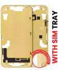 Midframe/Rahmen mit Kleinteilen für iPhone 14 EU Gelb Aftermarket Plus