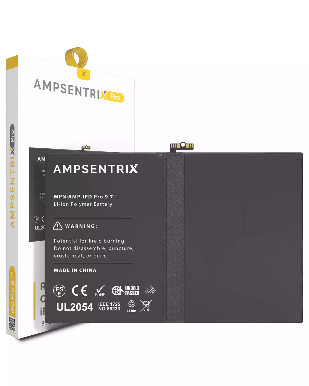 Replacement battery for iPad Pro 9.7" (AmpSentrix Pro)