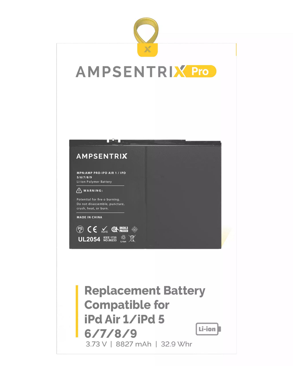 Replacement Battery for iPad Air 1 / iPad 5 (2017) / iPad 6 (2018) / iPad 7 (2019) / iPad 8 (2020) / iPad 9 (2021)