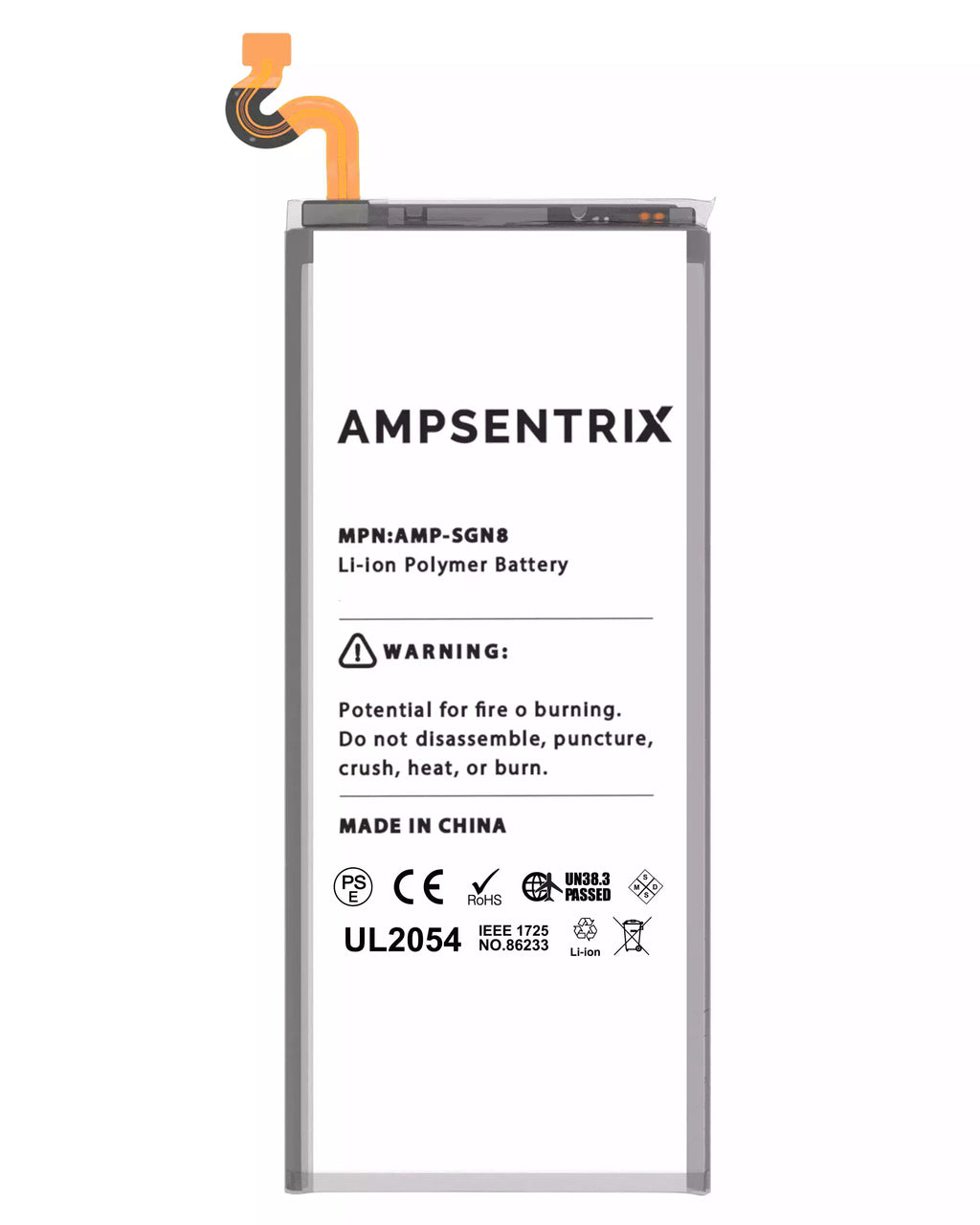AmpSentrix Pro Replacement Battery for Samsung Galaxy Note 8