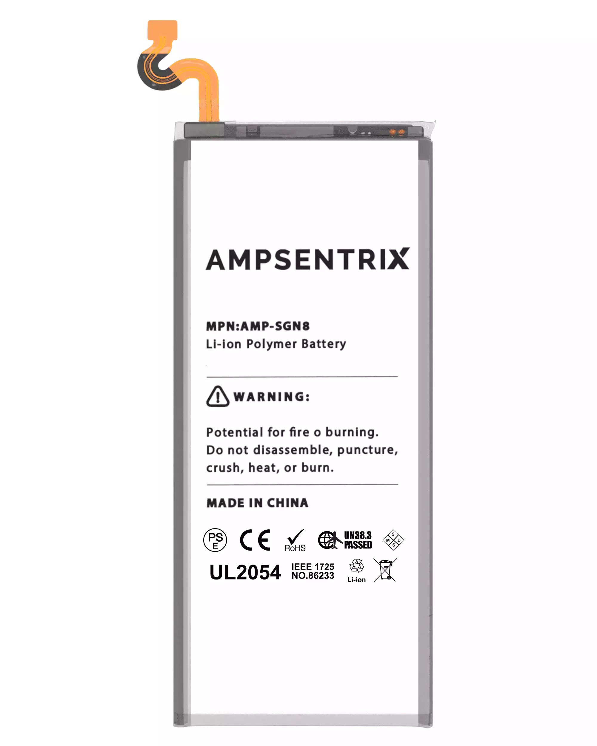 AmpSentrix Pro Replacement Battery for Samsung Galaxy Note 8